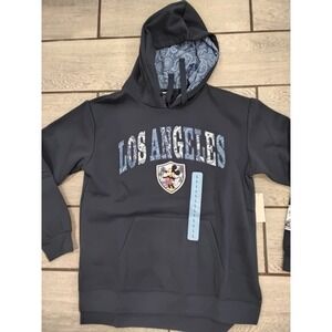 Disney Mickey Mouse Los Angeles Hoodie Navy Paisley Lined Sweatshirt MYSJZD1 L